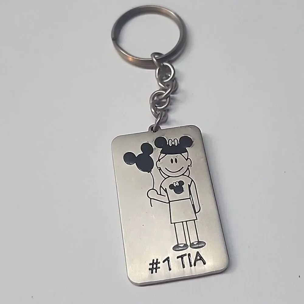 Walt Disney World '#1 Tia'' Polished Aluminum Key Chain